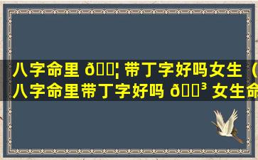 八字命里 🐦 带丁字好吗女生（八字命里带丁字好吗 🌳 女生命运）